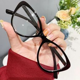 Sunglasses Cat Eye Triangle Frame Anti-Blue Light Glasses Classic Women Reading Eyewear Retro Transparent Eyeglasses