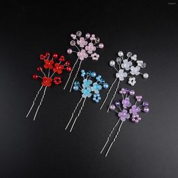 Hair Clips Fashion Crystal Pearl Rhinestone Hairpins Stick Clip For Women Bridal Accessories Wedding Jewellery