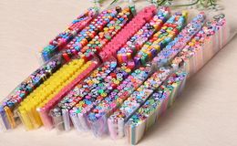 50Pcs Nail Art Decorations Fruit Flower Feather Fimo Canes Stick Rods Polymer Clay Stickers Nails Tips Manicure Accessories New6724968