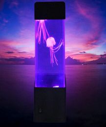 Night Lights Jellyfish Tank Light Aquarium Style USB LED Lamp Sensory Autism Lava Desk Dropshiping 9455338