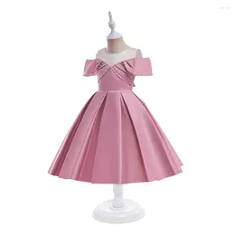 Girl Dresses Kids For Girls Princess Tutu Costumes Vestidos Design Satin Birthday Party Evening Dress Bridesmaid Skirt