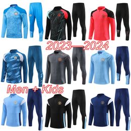 Man tracksuits 2023 CiTy men and kids football kits 2024 HAALAND DE BRUYNE FODEN soccer tracksuit training suit 23 24 chandal futbol survetement foot tuta calcio