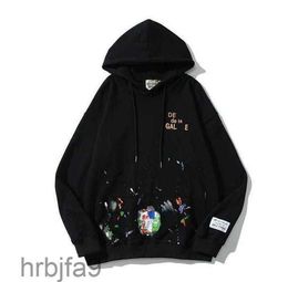 Mens Hoodies Sweatshirts Hoodie for Sale Designer Galleryes Depts Gary Painted Graffiti Used Letters Printed Loose Casual Fashion Men HoodyIQRN IQRN6Q