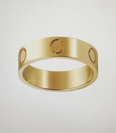 4mm 5mm titanium steel silver love ring men and women rose gold Jewellery for couple rings gift size 5117848463