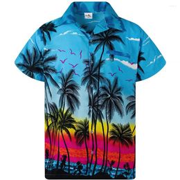 Men's Casual Shirts Mens Designer Clothes 3D Printing Shirt Oversized Summer 2024 Travel Hawaii Beach Hawaiian Harajuku Floral Camisa