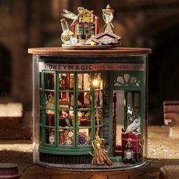DIY Wooden Dollhouse Miniature With Furniture Kit Magic House Dream Bottle Assemble Toys for Children Girl Christmas Gift Casa 240102