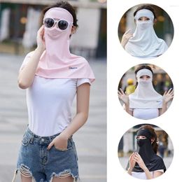 Bandanas Women Breathable Protective Shield Summer Sunscreen Bib Full Face Mask Neckline UV Protection