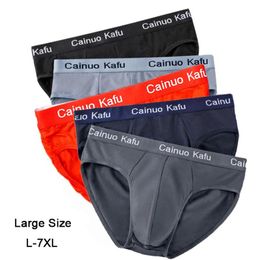 Underpants 5 Pcs/lot Breathable Cotton Men's Briefs Elasticity Underwear Plus Size Male Comfortable Homme Underpants Large Size 6xl 7xl