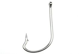 Rompin 100pcslot O039Shaughnessy 9255 Fishing Hooks Stainless Steel Long Shank Saltwater Barbed ocean Fish Jig Hooks size 675750337712738