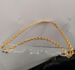 Real 24k Yellow Gold GF Diamond Cut ed Solid New Rope Chain XP Jewellery Fancy Original Picture Mens Thick 6mm6871789