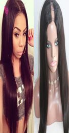 150 Density Silky Straight U Part Wig For Human Hair Natural Peruvian Virgin Hairs Upart Straights Uparts Wigs opening5483707