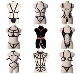 Belts Bdsm Adjustable Handmade PU Bandage Sexy Body Chest Harness Women Leather Strap Gothic Garter Belt Erotic Lingerie8175843