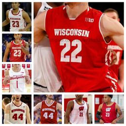 Customzied Isaac Lindsey Wisconsin Badgers basketball jersey Custom Any Name Number Men Women Youth Jerseys ALL STITCHED Kamari McGee Nolan Winter Gus Yalden