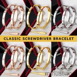 Screwdriver bracelet Designer Fashion mens cuff luxury bracelet Stainless Steel Diamond Craft Screwdriver Unisex Classic Cuff Party Gifts 3IBI 3IBI I0JJ