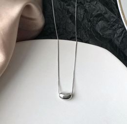 100 Genuine 925 Sterling Silver Chain Necklaces Women Korea Bean Choker Necklace Fine Jewellery Birthday Gifts YMN2019439475