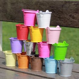 Gift Wrap 10Pcs Metal Bucket Buckets Candy Mini Tin Pail Pails Smallparty Holder Storagewedding Container Galvanized Flower Tinplate