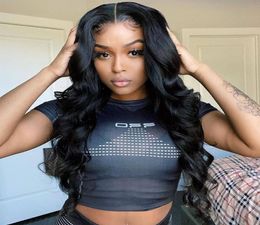 Density Lace Wig Body Wave Human Hair Wigs Glueless Lace Front Human Hair Wigs For Black Women Preplucked Brazilian6080265