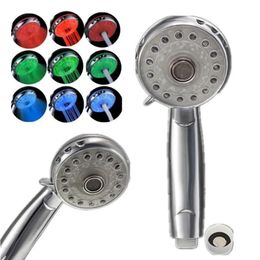 Heads Lowest Price Adjustable 3 Mode 3 Color LED Shower Head Temperature Sensor RGB Bath Sprinkler Bathroom Product 200925