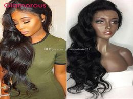 Glamorous Brazilian Human Hair Wig Deep Wave Body Wave Straight Kinky Curly Lace Wigs 18 20 22 24 26 Inches Lace Front Wig1469767