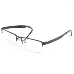 Sunglasses Frames OEYEYEO Titanium Alloy Optical Glasses Frame Men Ultralight Square Myopia Prescription Eyeglasses Male Metal Half Rim