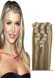 12 613 mixed color Brazilian Clip In Human Hair Extensions 7 Piece Thick Clip In Human Hair Extension Full Head5102202