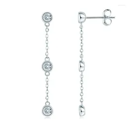 Stud Earrings ZFSILVER Fashion 925 Silver Moissanite Classic Fine Exquisite Bubble Tassel Earring Charm Women Accessories Jewellery Gift