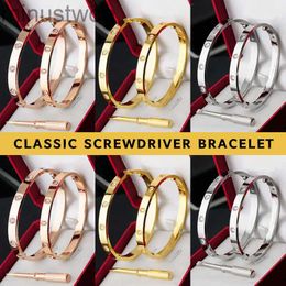 Screwdriver bracelet Designer Fashion mens cuff luxury bracelet Stainless Steel Diamond Craft Screwdriver Unisex Classic Cuff Party Gifts IEZL