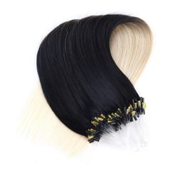 Whole 300Slot Micro Loop Ring Hair Extensions 1gs 300g 100 Ombre 1B30 Brazilian Remy Human Hair Straight Piece Fast Deliv5653256