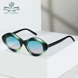 Sunglasses ZLY 2024 Fashion Oval Women Men Gradients Lens Frame Designer Trending Vintage Casual Style UV400