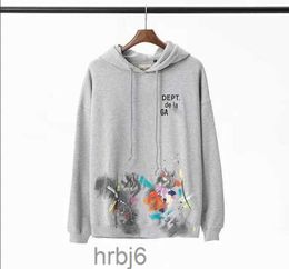 New Men's Hoodies Sweatshirts Hoodie Galleryes Depts Gary Painted Graffiti Used Letters Printed Loose Casual Fashion Men and Women Hoody CDD9 4CCD ZFME YW63 YW63