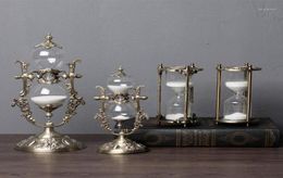 Europe hourglass timer 1530min clock sand metalglass decorative sand hourglasses timer for desk decoration A06313239241
