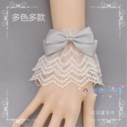 Party Supplies Lolita Hand Made Sleeves Double Lace Bow Detachable Daily Elegant Skirt Soft Sister Fake
