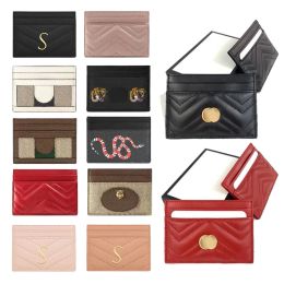 Marmont Designer av högsta kvalitet Key Wallets Card Holders Coin Purses Womens Luxury Handbag äkta läder Mens Passport Holder Key Pouch Cardholder With Box ID Card