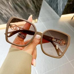 Sunglasses Trimmed Oversized 2024 Luxury Sun Glasses Fashion Hollow Leg Eyewears Women Large Face Slim Gafas De Sol UV400