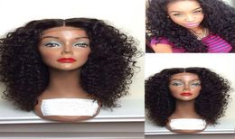 180 Heavy Density kinky Curly lace front Glueless middle part blackbrown blonde Lace Front Synthetic Wig Natural Hairline For W6279065