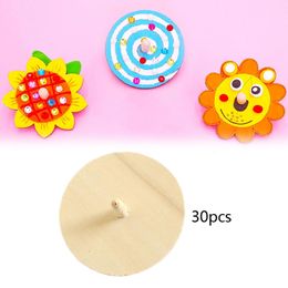 Kids Unfinished Wood Spinner Top Gyro Toys Handmade Funny Gyroscope Toddlers 240102