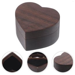 Jewellery Pouches Wedding Ring Box Jewelery Organzer Heart Rings Case Earrings Jewellery Organiser Shaped Wooden