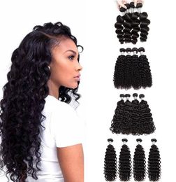 Unprocessed Loose Wave Kinky Curly Water Wave Deep Wave Human Hair Weft Extensions Cheap Peruvian Malaysian Brazilian Virgin Hair 4472169