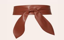 Belts Women Waistbelts Wide Girdle Soft Bow Ribbon Extra Long Belt Imitation Leather Clothing Accessory Waistbelt1994320