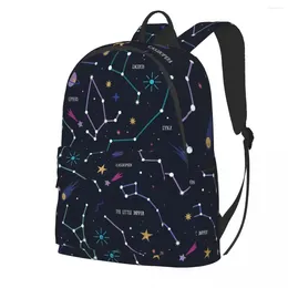 Backpack The Galaxy Stars Constellations And Night Sky Camping Backpacks Boy Gril Kawaii School Bags Custom Durable Rucksack