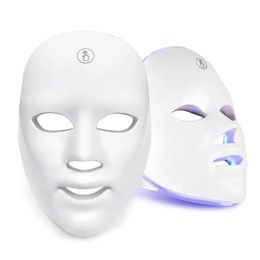 Rejuvenation LED Touch screen Skin Rejuvenation mask whitening AntiAging USB charging Beauty Machine 7 Colours Facial LED Light Therapy Face Ma