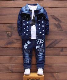 Baby Boy First Birthday Outfit Fashion Denim Jacket Tshirts Jeans 3pcs Girls Clothes Kids Bebes Jogging Suits Tracksuits G1027211509