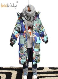 Down Coat Jacket for Boys Brand Hooded Winter Jackets Graffiti Camouflage Parkas For Teenagers Boys Thick Long Coat Kids Clothes 21465169