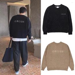 Men's Sweaters 23 Winter Thick Korea Long-sleeved Sweater Clothing Fashion Letter Pullover Sweatshirt Hoodie
