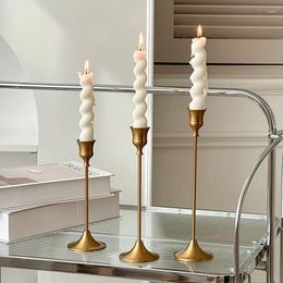 Candle Holders Metal Indoor Nordic Style El Restaurant Industrial Stand Luxury Small Centros De Mesa Maroccan Decor