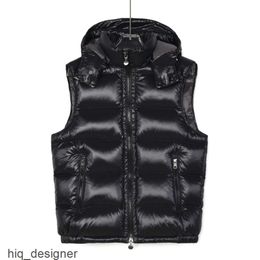 Winter Vest Clothes Designer Men Down Vests Jacket Hooded Womens Puffer Coats Embroidered Badge Keep Warm Outerwear Top Quality Letter Stand Collar Sleevele''gg''842X