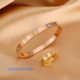 High quality Edition Bracelet Light Luxury Carter Fashion Couples Ten Diamond Titanium Steel Trend Full Sky Star Nail Jewelry Stain With Original Box Pan