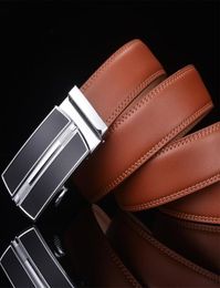 Plyesxale Black Brown Red Blue Belt Men 2021 High Quality Cow Leather Belts For Designer Automatic Buckle Mens G338102655