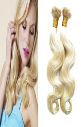 613 Blonde Brazilian Body Wave Hair Extensions 100 Remy Human Hair Nail U Tip Pre Bonded Capsules Hair Extension 100g4777379