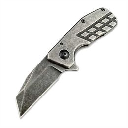 RAZELCLIFFE 4021 Full Steel Handle Tactical Folding Pocket Knife Mini Camping Hunting EDC Knives